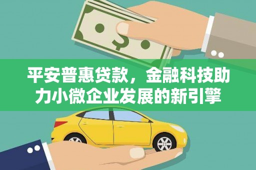 镇康平安普惠贷款，金融科技助力小微企业发展的新引擎