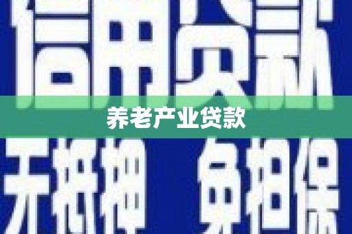 浑南养老产业贷款