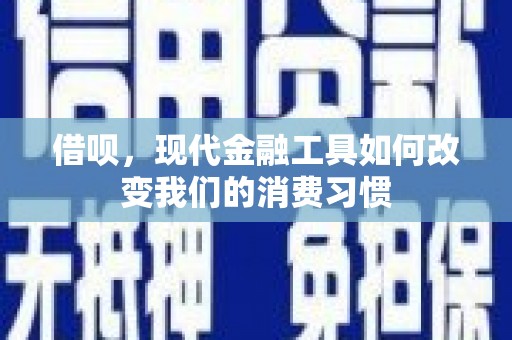 广水借呗，现代金融工具如何改变我们的消费习惯