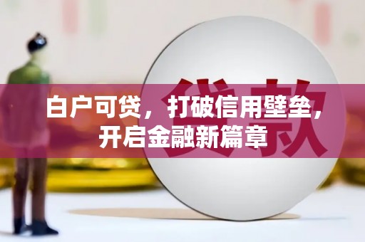 秦淮白户可贷，打破信用壁垒，开启金融新篇章